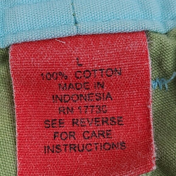 Y2K 2000s MossIssue Mossimo Lime Green Blue Cargo Shorts  Low Rise Drawstring - Picture 8 of 9